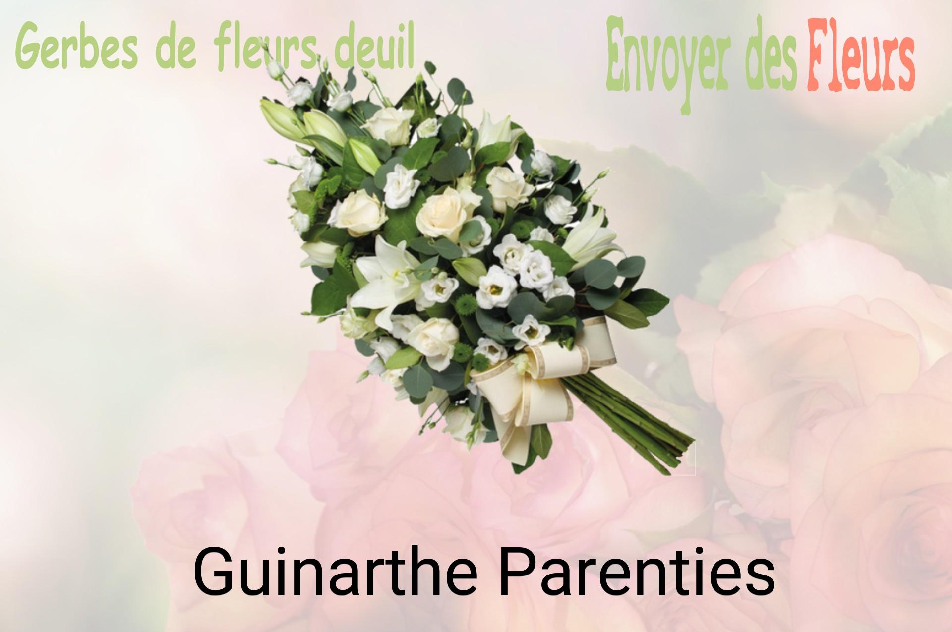Gerbe de fleurs de deuil livrée à Guinarthe-Parenties
